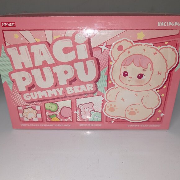 Authentic POP MART HACIPUPU Gummy Bear Series- Vinyl Plush Pendant BLIND BOX - Picture 1 of 5